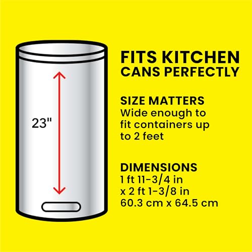 Tall Kitchen Trash Bags, 20 Gallon, 80 Pack, Odor Control