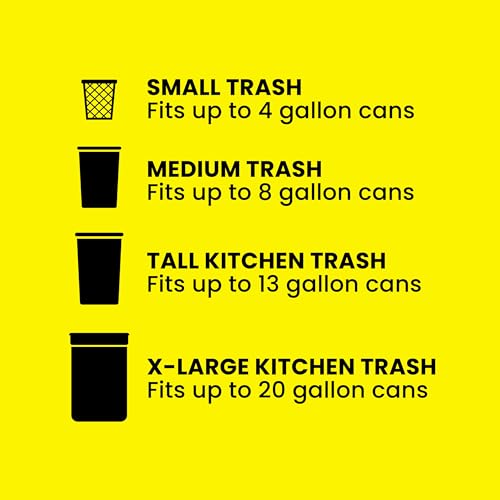 Tall Kitchen Trash Bags, 13 Gallon, 140 Pack