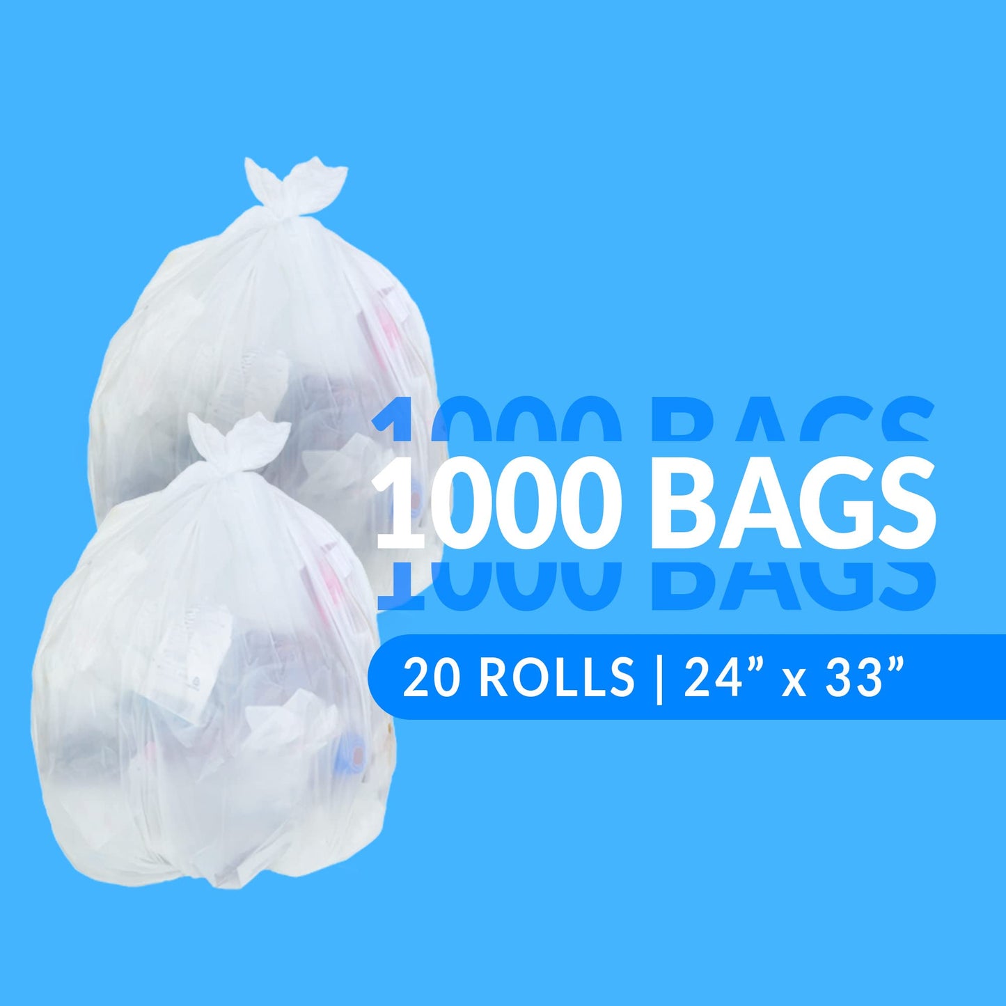 Tall Kitchen Trash Bags, 13 Gallon, 1000 Pack
