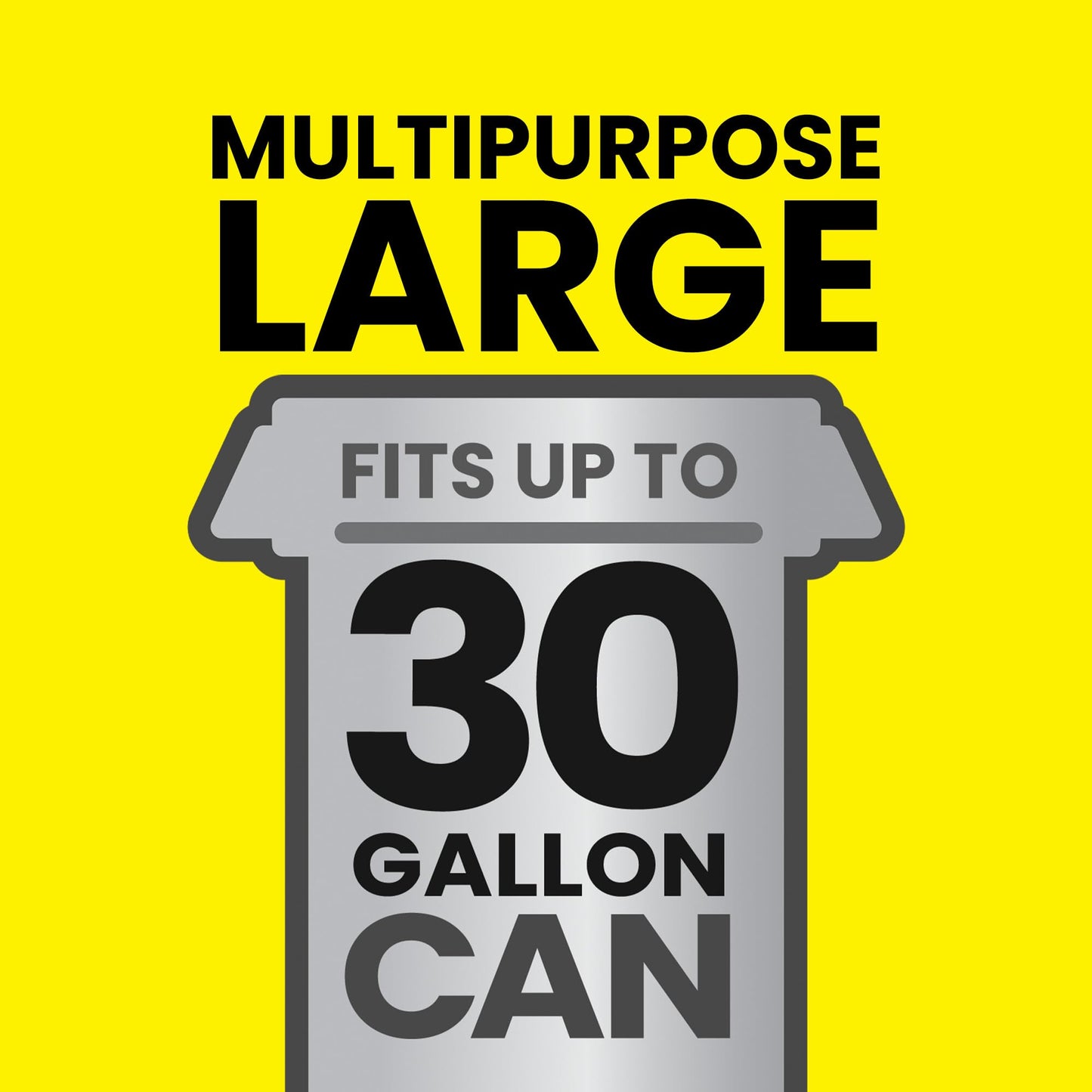 Heavy Duty Trash Bags, 30 Gallon, 50 Pack