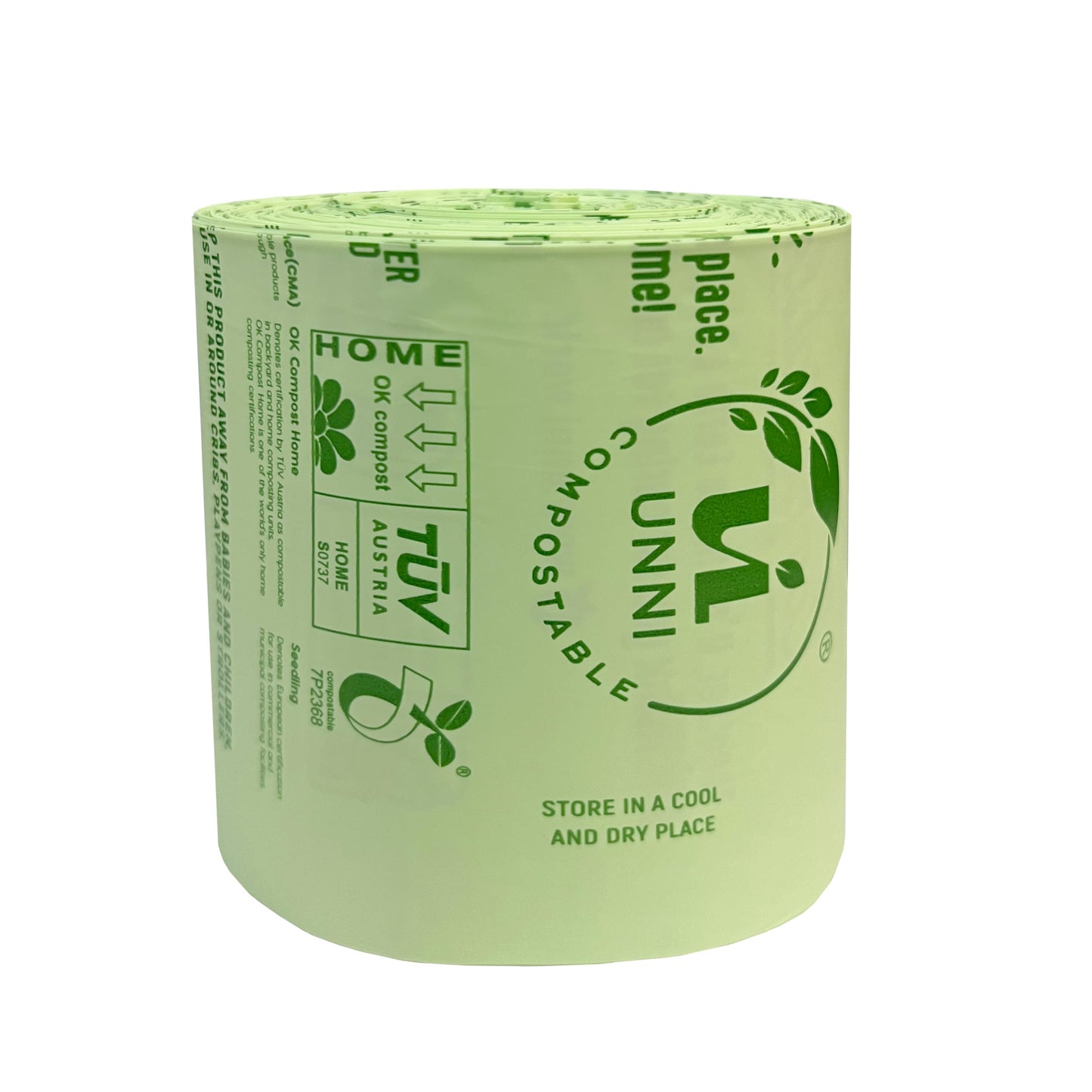Compostable Trash Bags, 2.6 Gallon, 100 Pack
