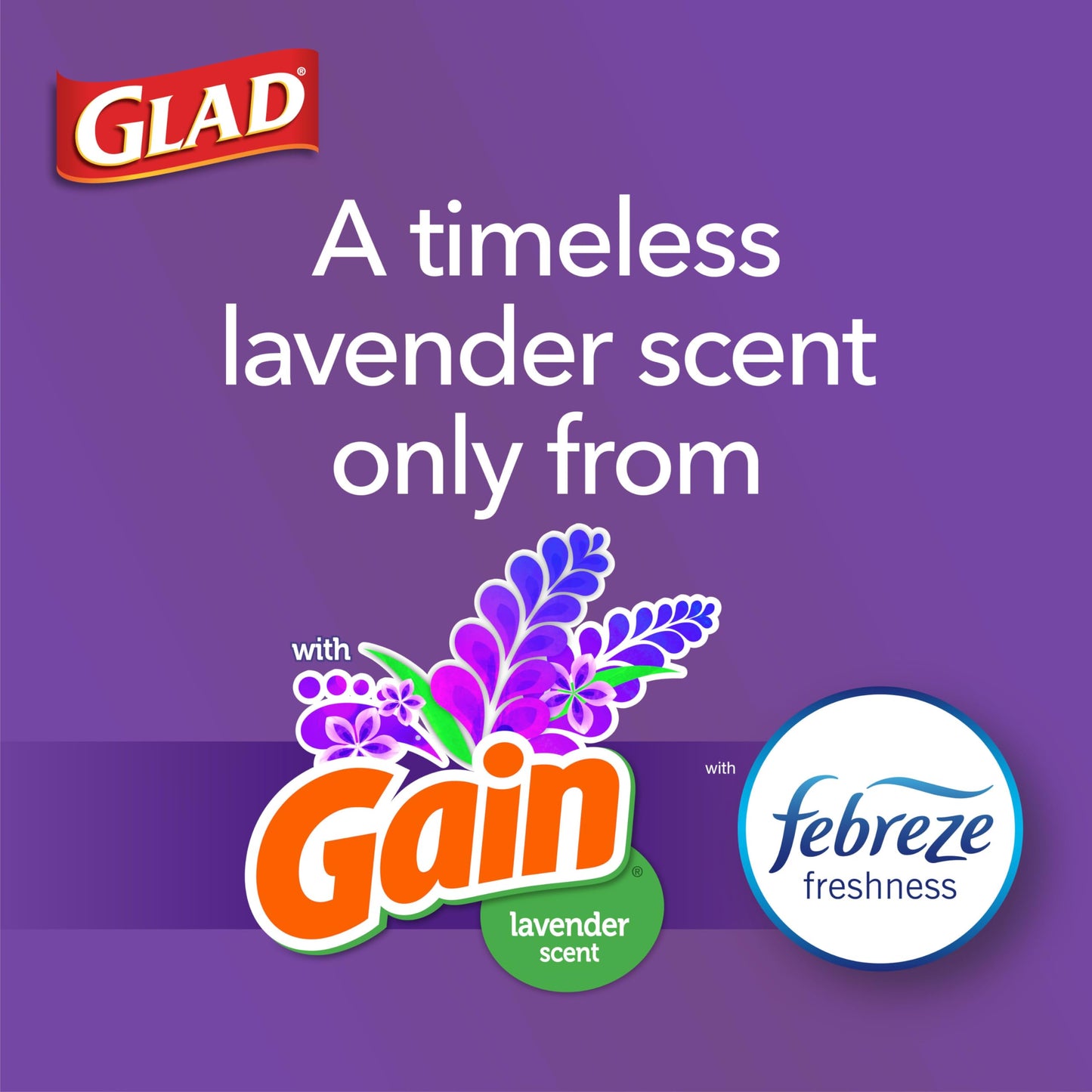 Tall Kitchen Trash Bags, 13 Gallon, Lavender Scent, 80 Pack