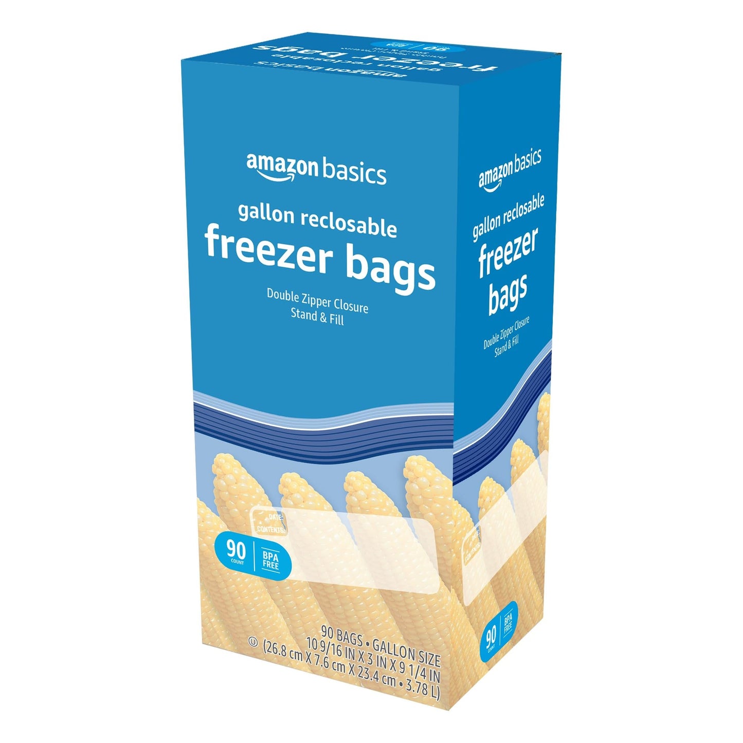 Freezer Gallon Bags, BPA-Free, 90 Count