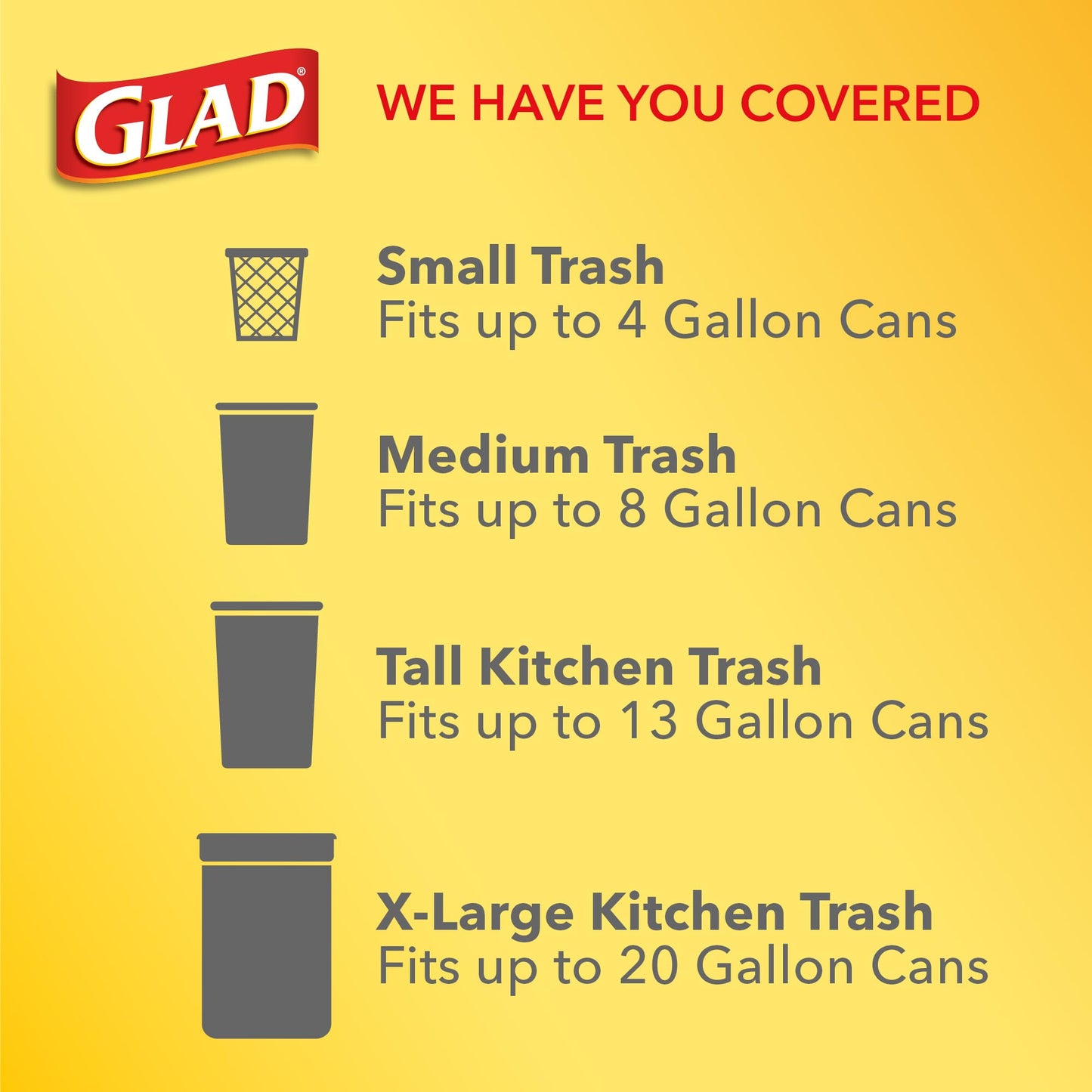 Medium Trash Bags, 8 Gallon, 80 Pack, Odor Control