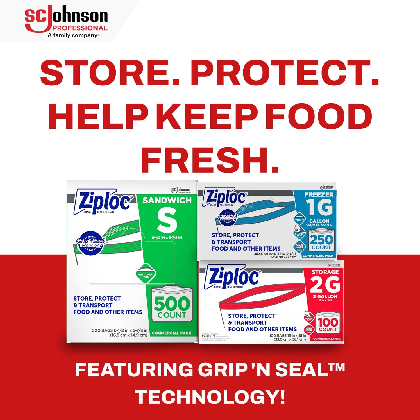 Freezer & Storage Bags, 1 Gallon, 250 Pack