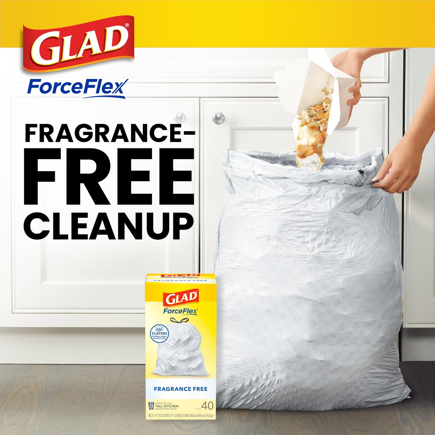 Tall Kitchen Trash Bags, 13 Gallon, 110 Pack, Fragrance-Free