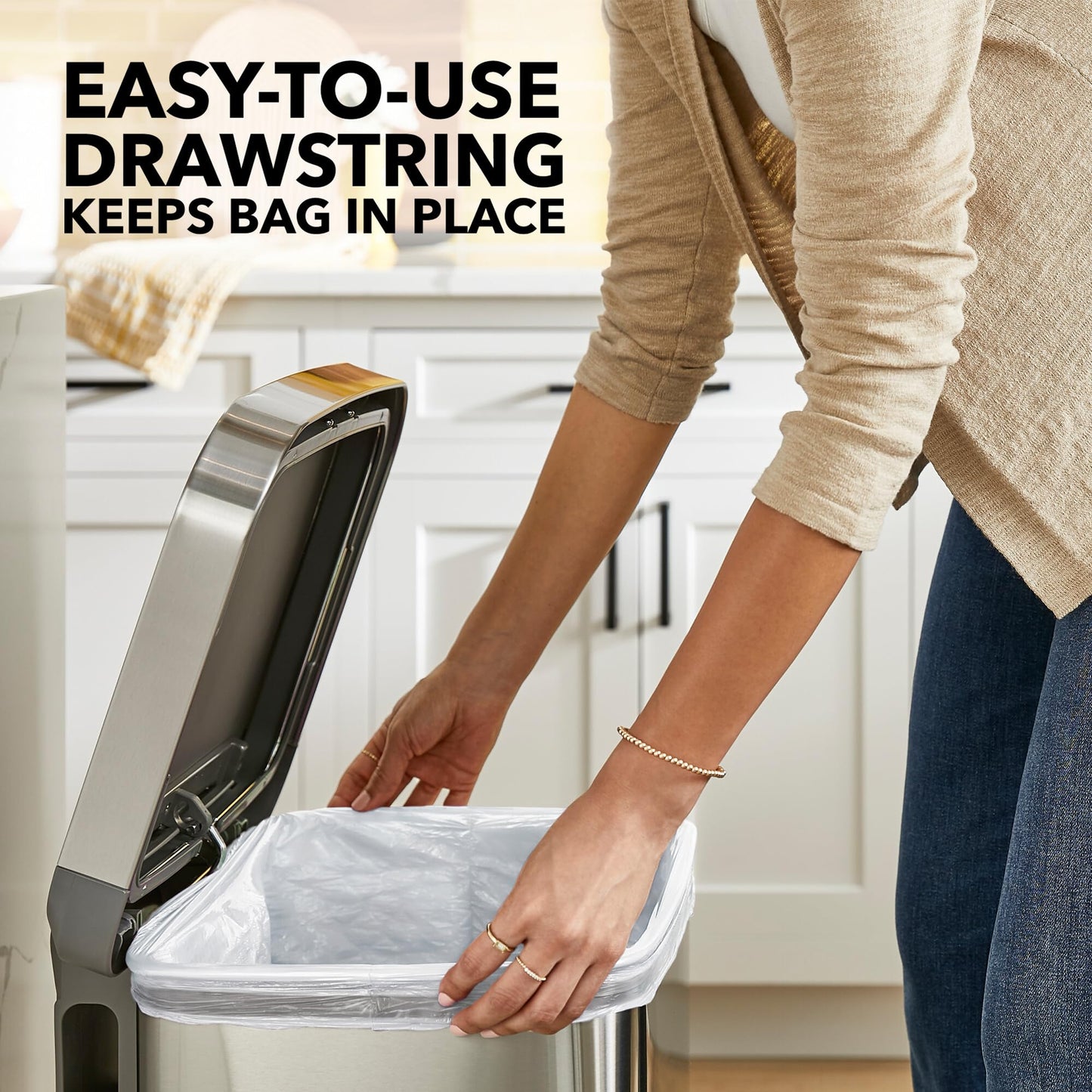 Tall Kitchen Trash Bags, 13 Gallon, 110 Pack, Fragrance-Free