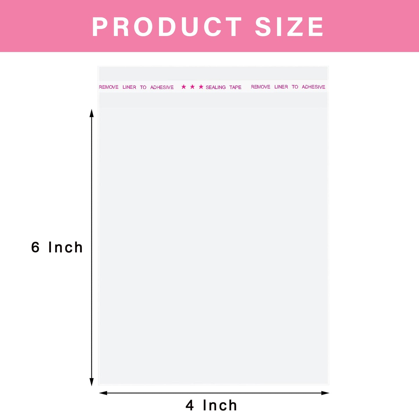 Resealable Cellophane Bags, 200 Pack