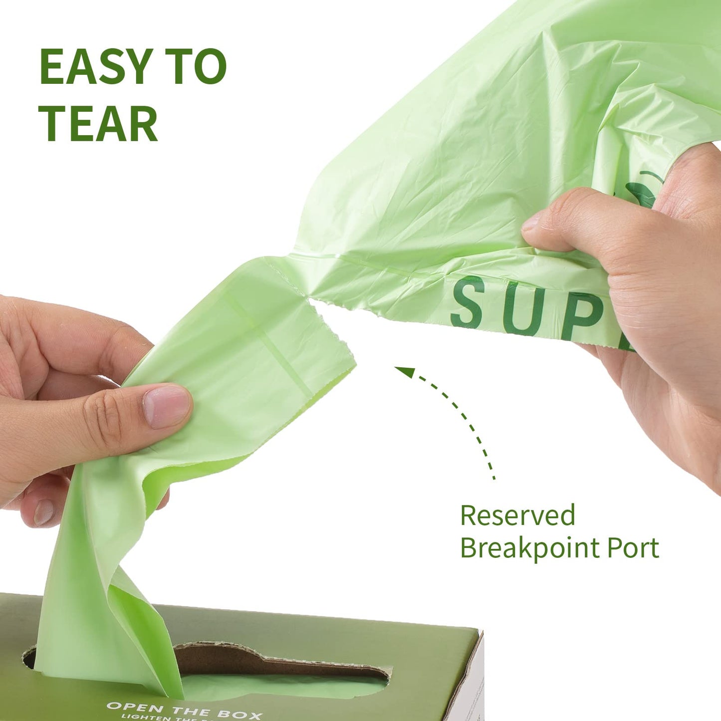 Compostable Food Scrap Bags, 1.6 Gallon, 50 Count