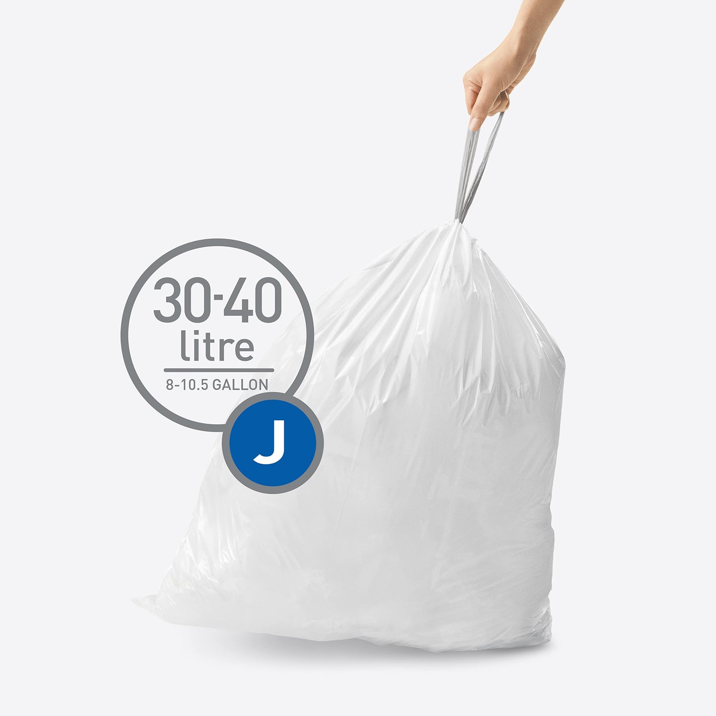 Tall Kitchen Trash Bags, 30–45 Liter, 200 Pack, White