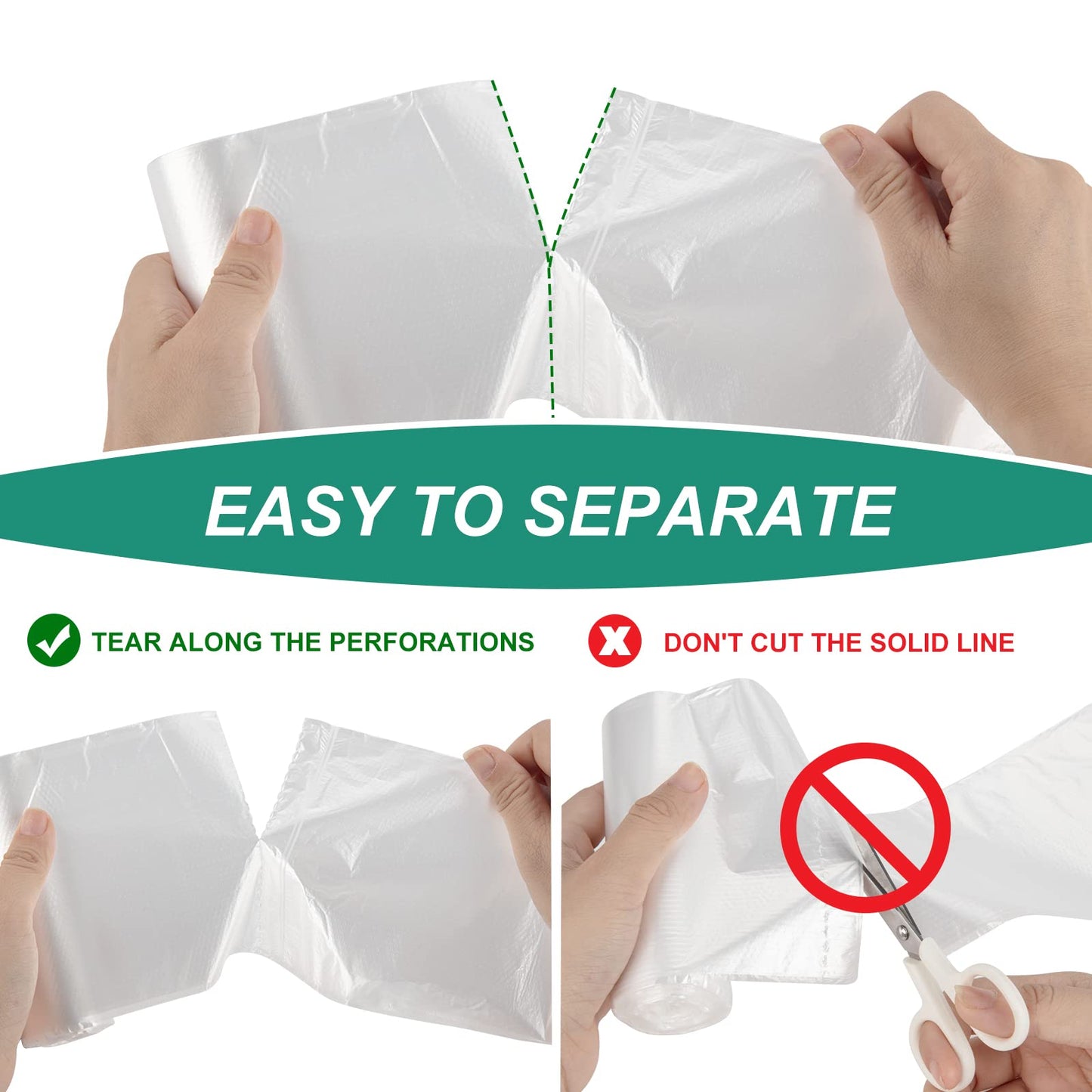 Small Trash Bags, 4 Gallon, 105 Pack, Clear