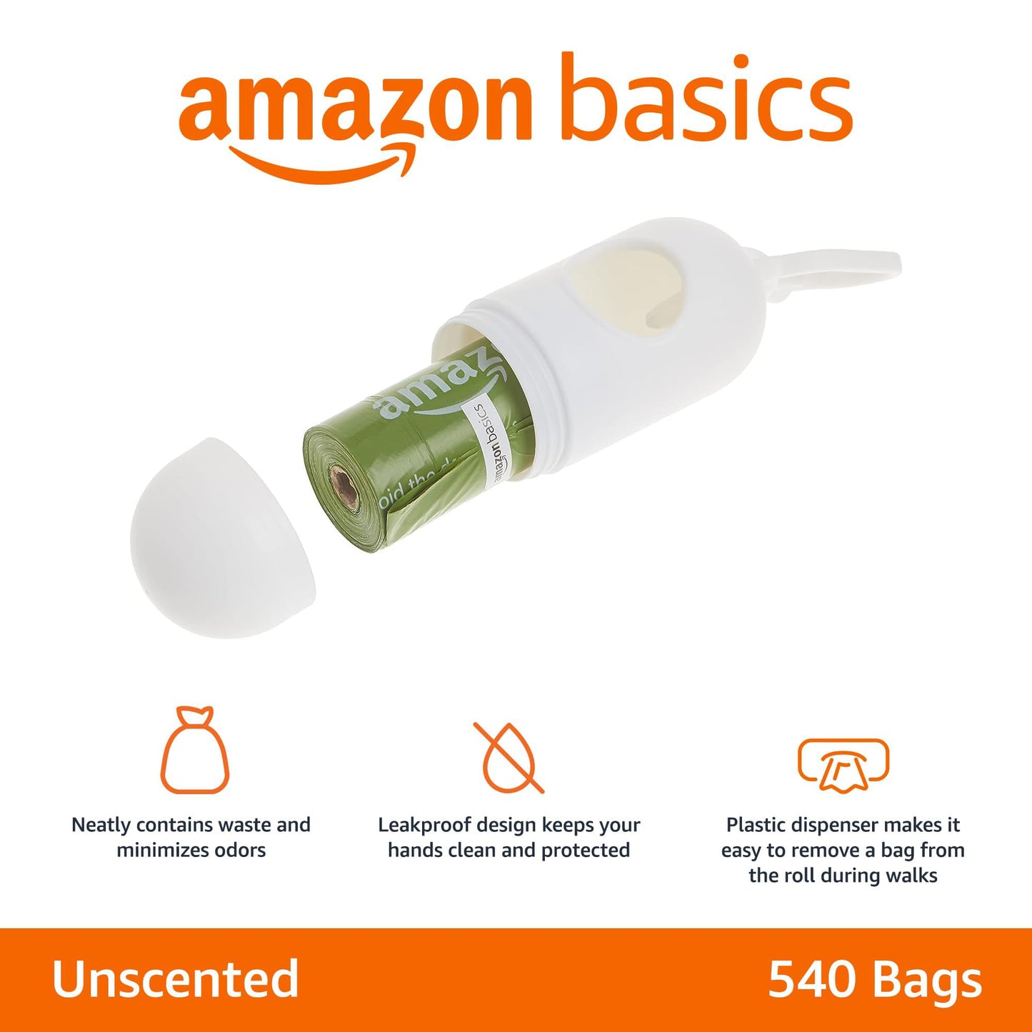 Dog Poop Bags with Dispenser, 540 Count, Leakproof