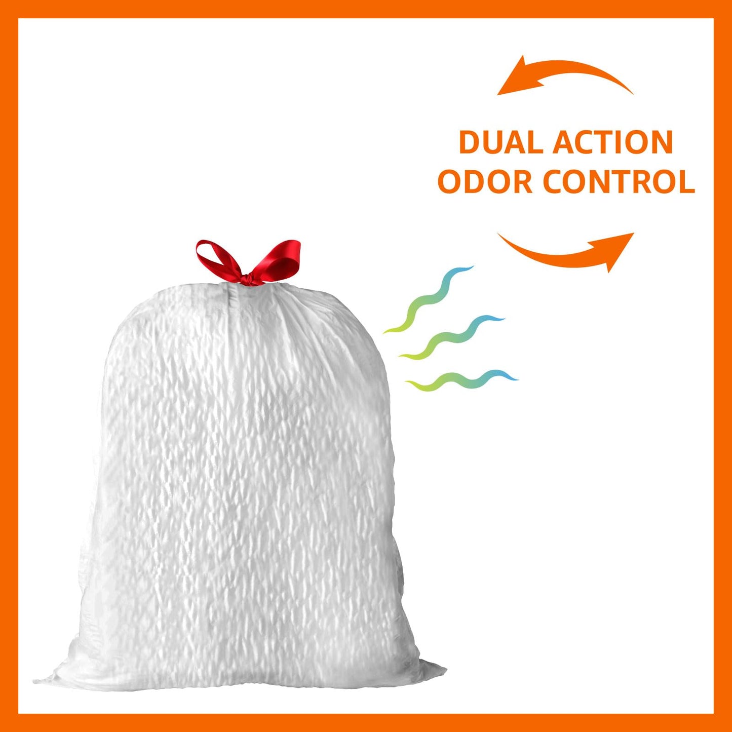 Tall Kitchen Drawstring Trash Bags, 13 Gallon, 80 Pack, Scented