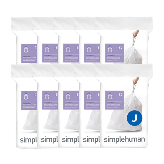 Tall Kitchen Trash Bags, 30–45 Liter, 200 Pack, White