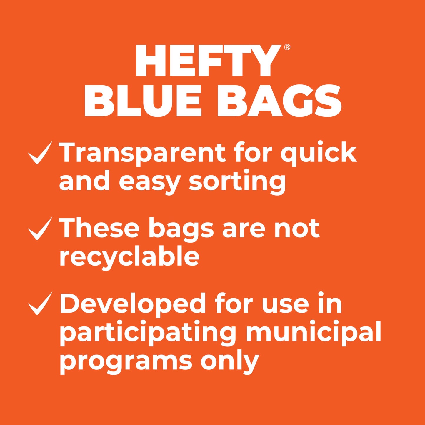 Blue Trash Bags, 13 Gallon, 60 Count