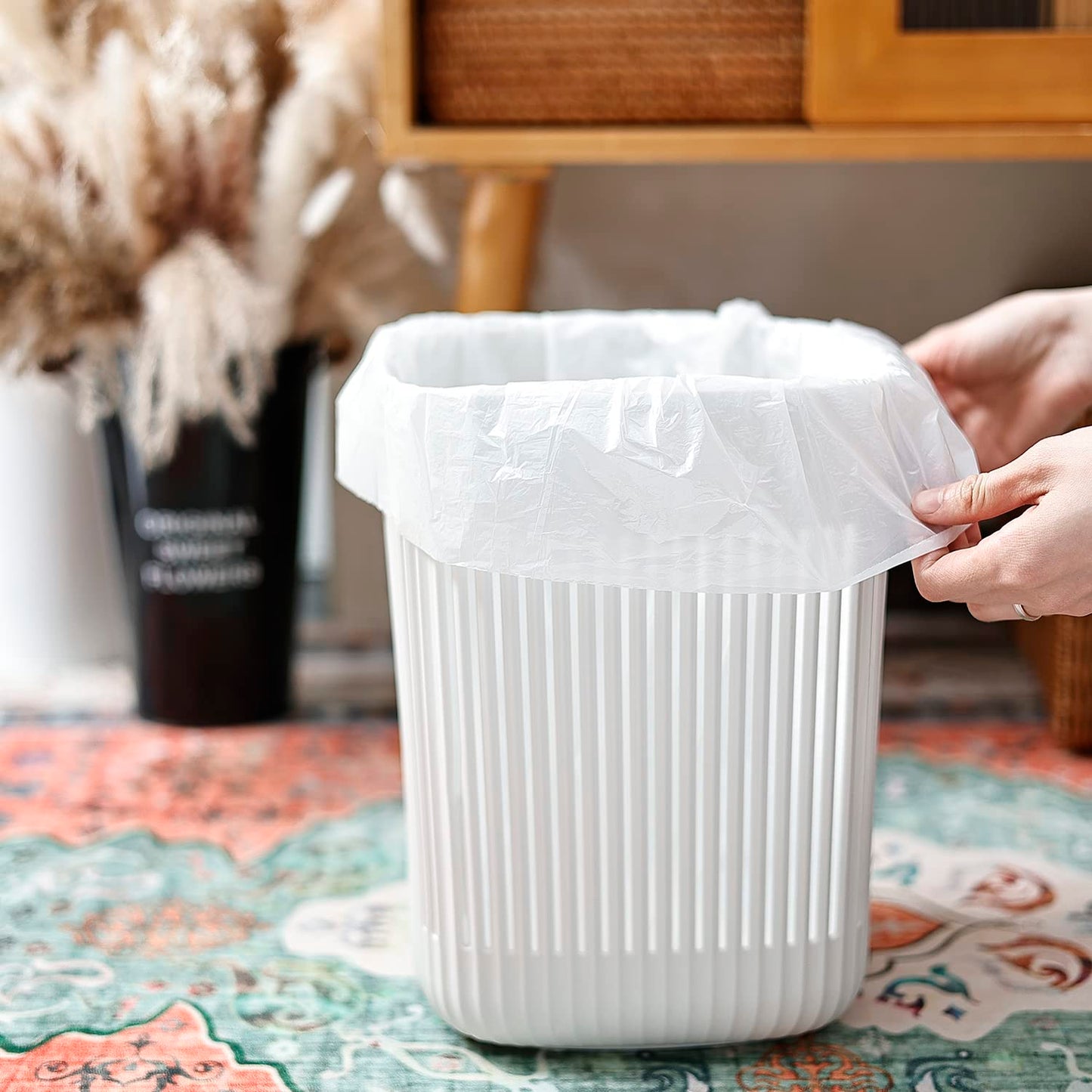 Small Trash Bags, 4 Gallon, 100 Pack, White