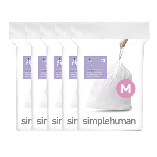 Tall Kitchen Trash Bags, 45 Liter, 100 Pack, White