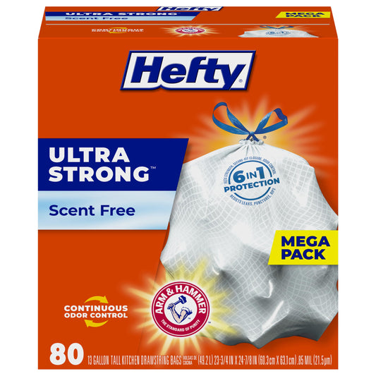 Tall Kitchen Trash Bags, 13 Gallon, 80 Pack