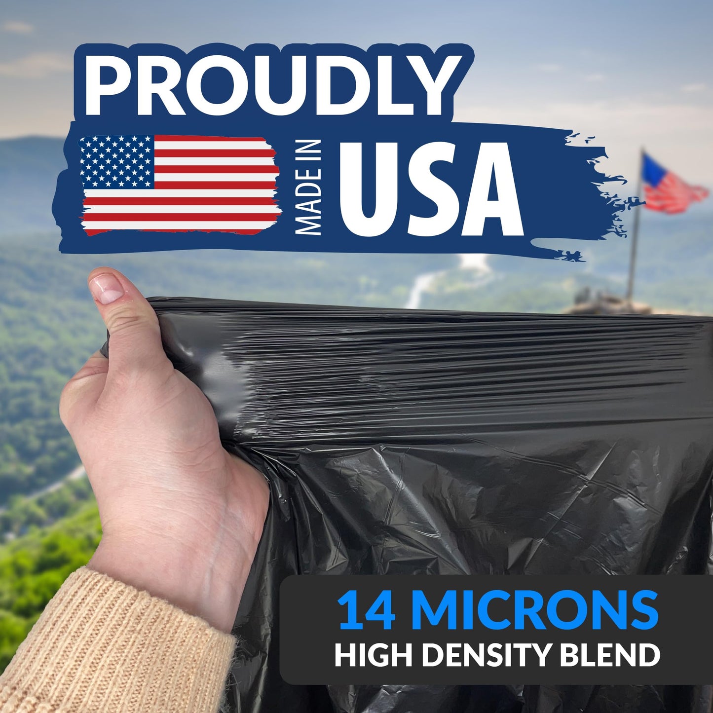 Heavy Duty Trash Bags, 40–45 Gallon, 250 Pack