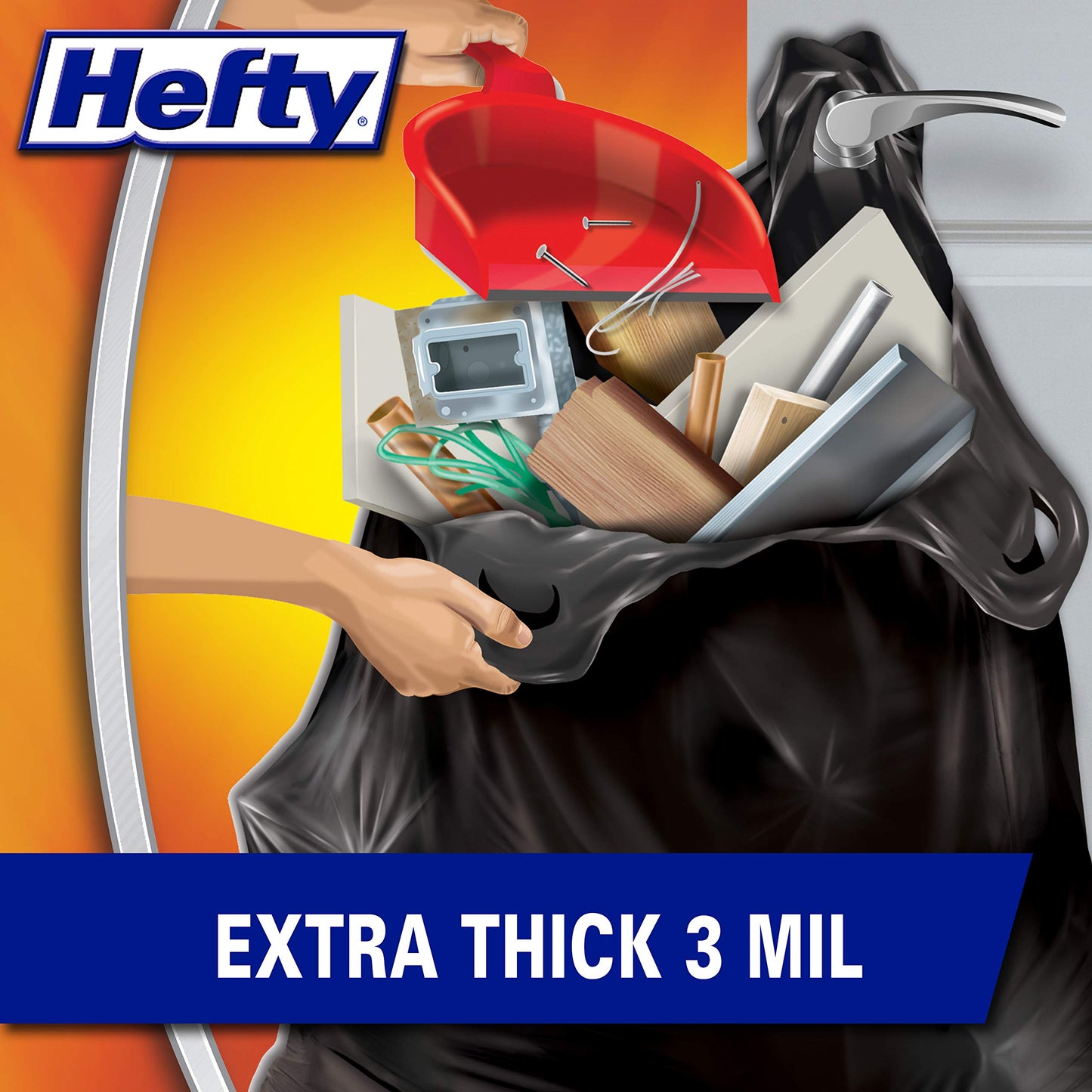 Heavy Duty Contractor Trash Bags, 42 Gallon, 26 Pack