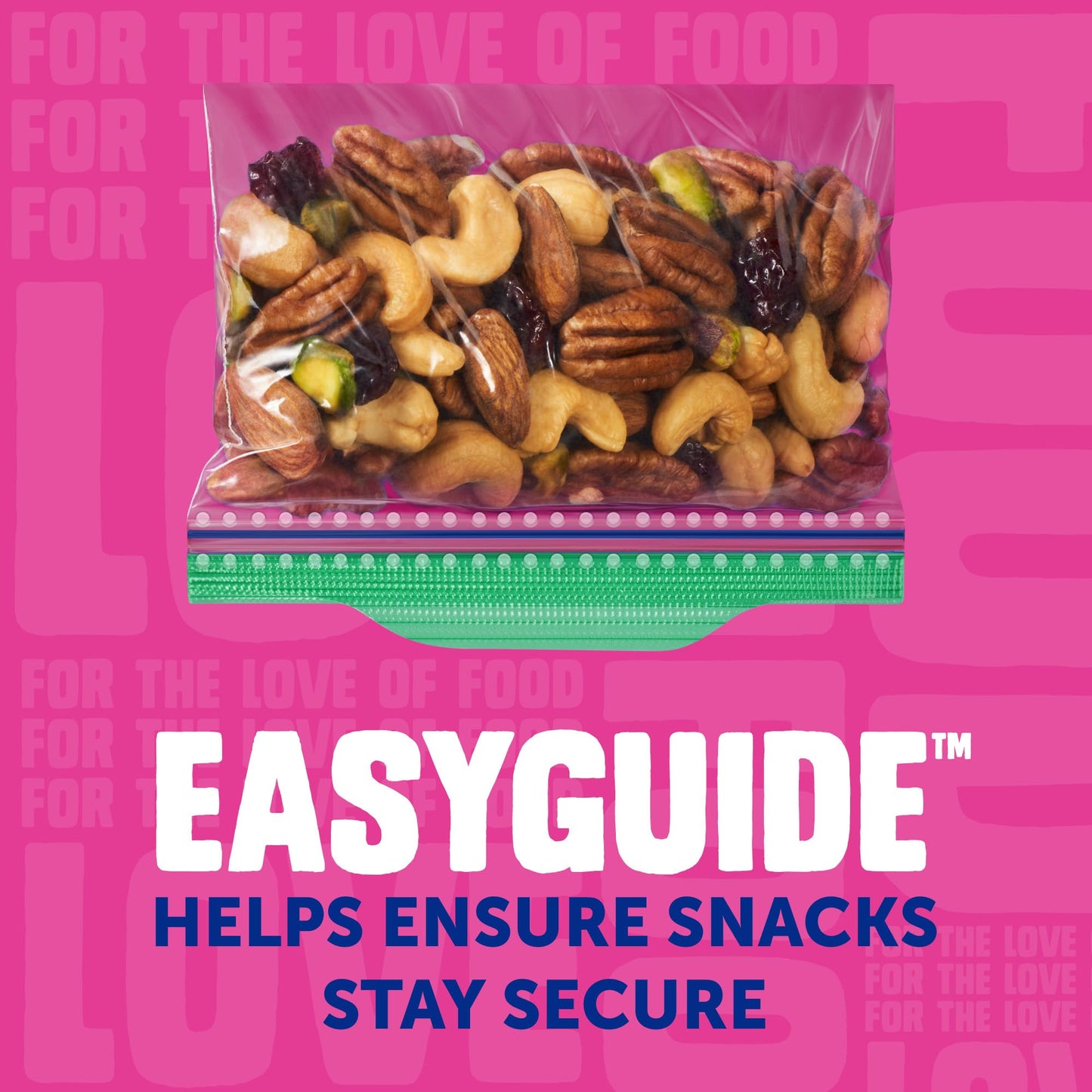 Snack Bags with Grip Seal, 50 Count