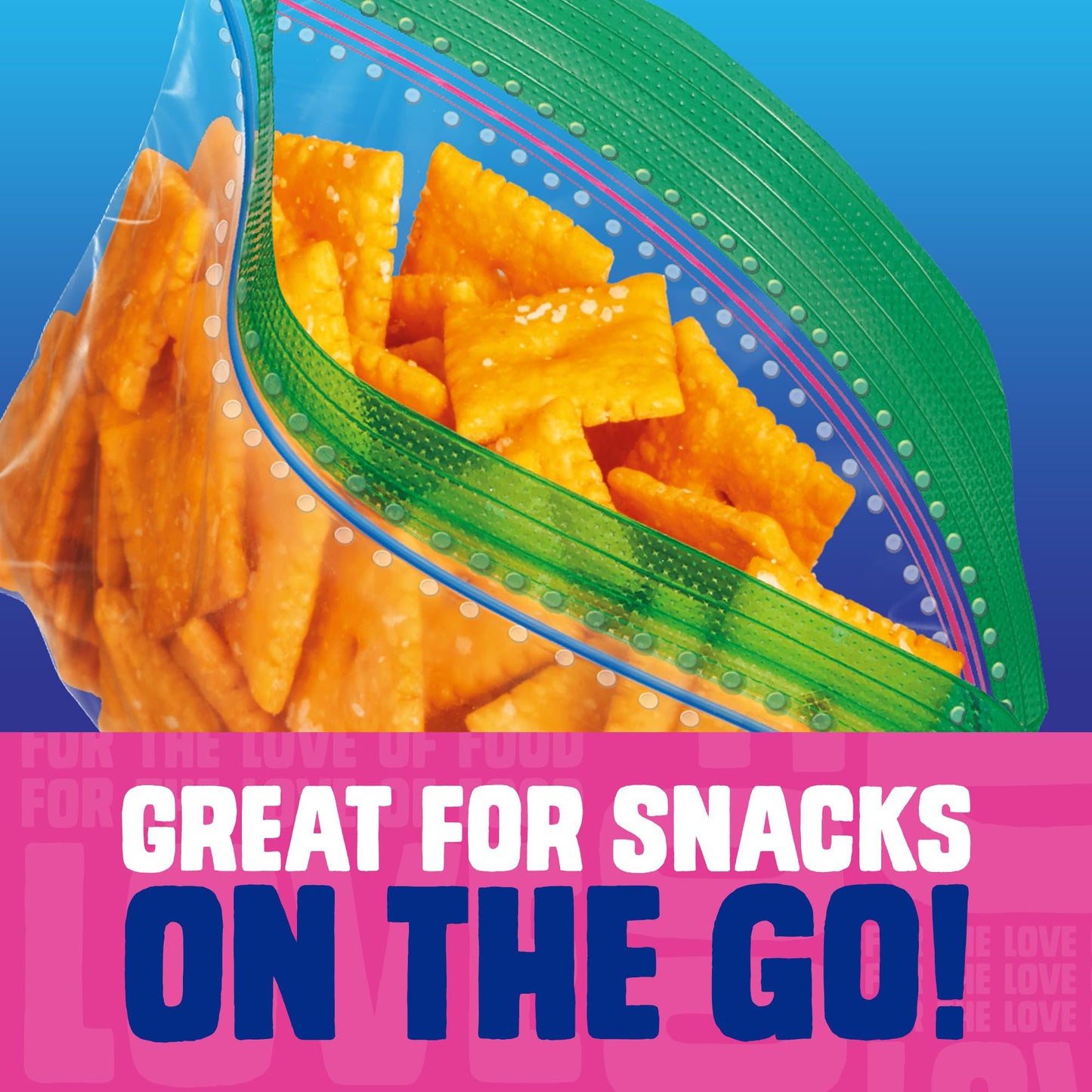 Snack Bags with Grip Seal, 50 Count