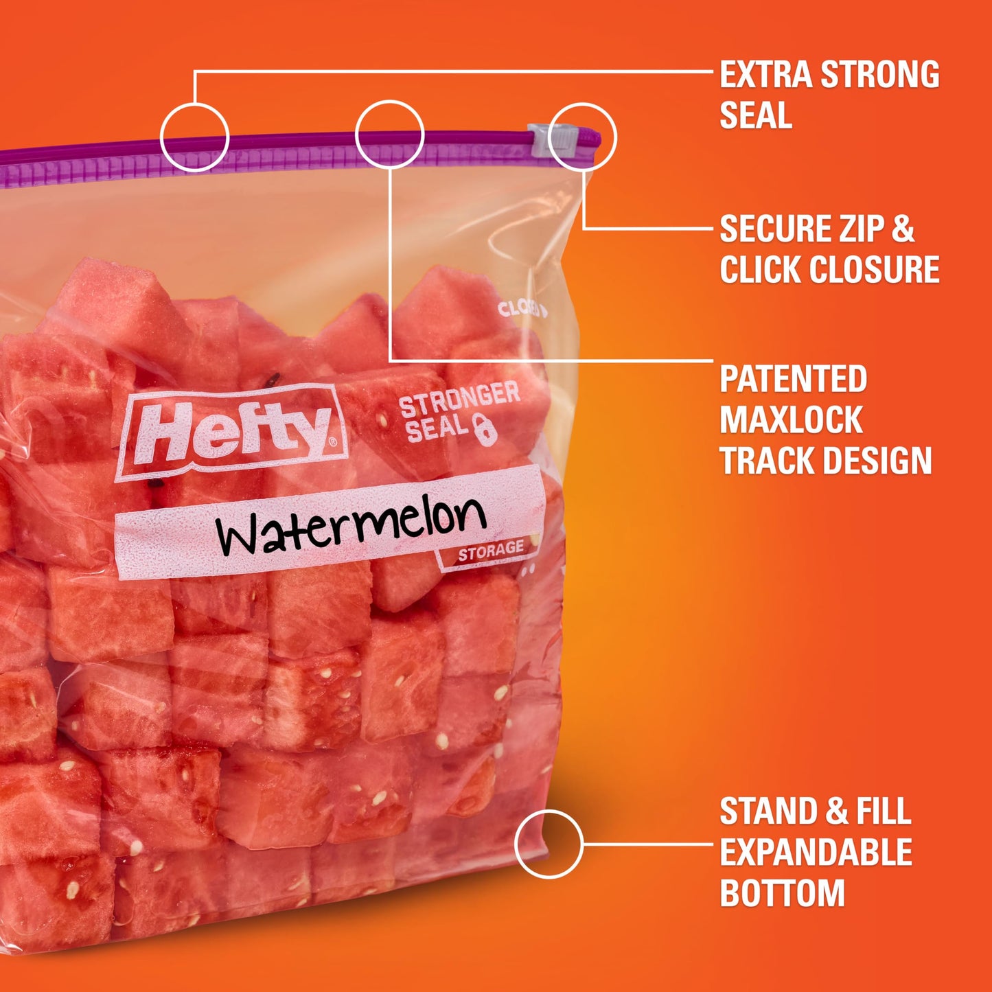 Slider Kitchen Storage Bags, 1 Gallon, 66 Pack