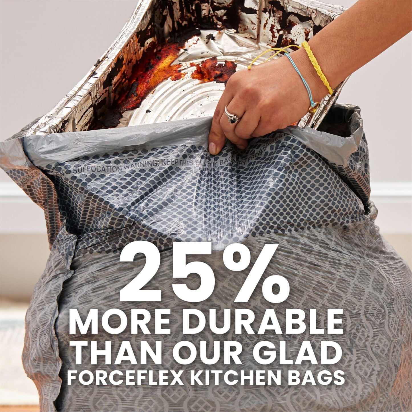 Tall Kitchen Trash Bags, 20 Gallon, 80 Pack, Odor Control