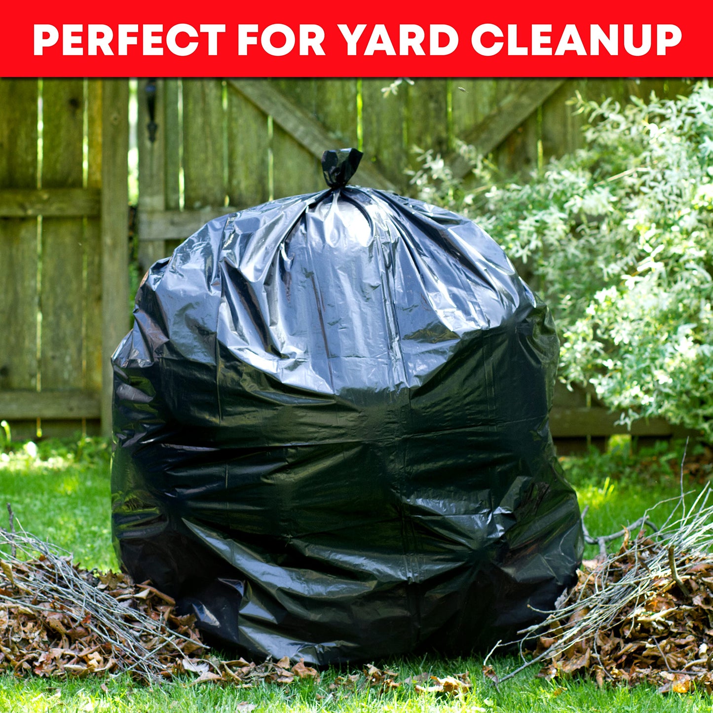 Heavy Duty Trash Bags, 55–60 Gallon, 150 Pack